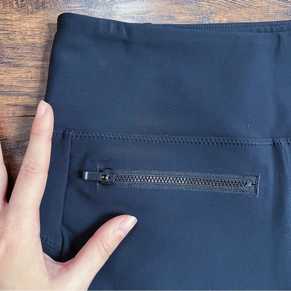 Athleta • Stellar Crop Pant black pull-on ankle stretch zipper pockets travel - Picture 6 of 13